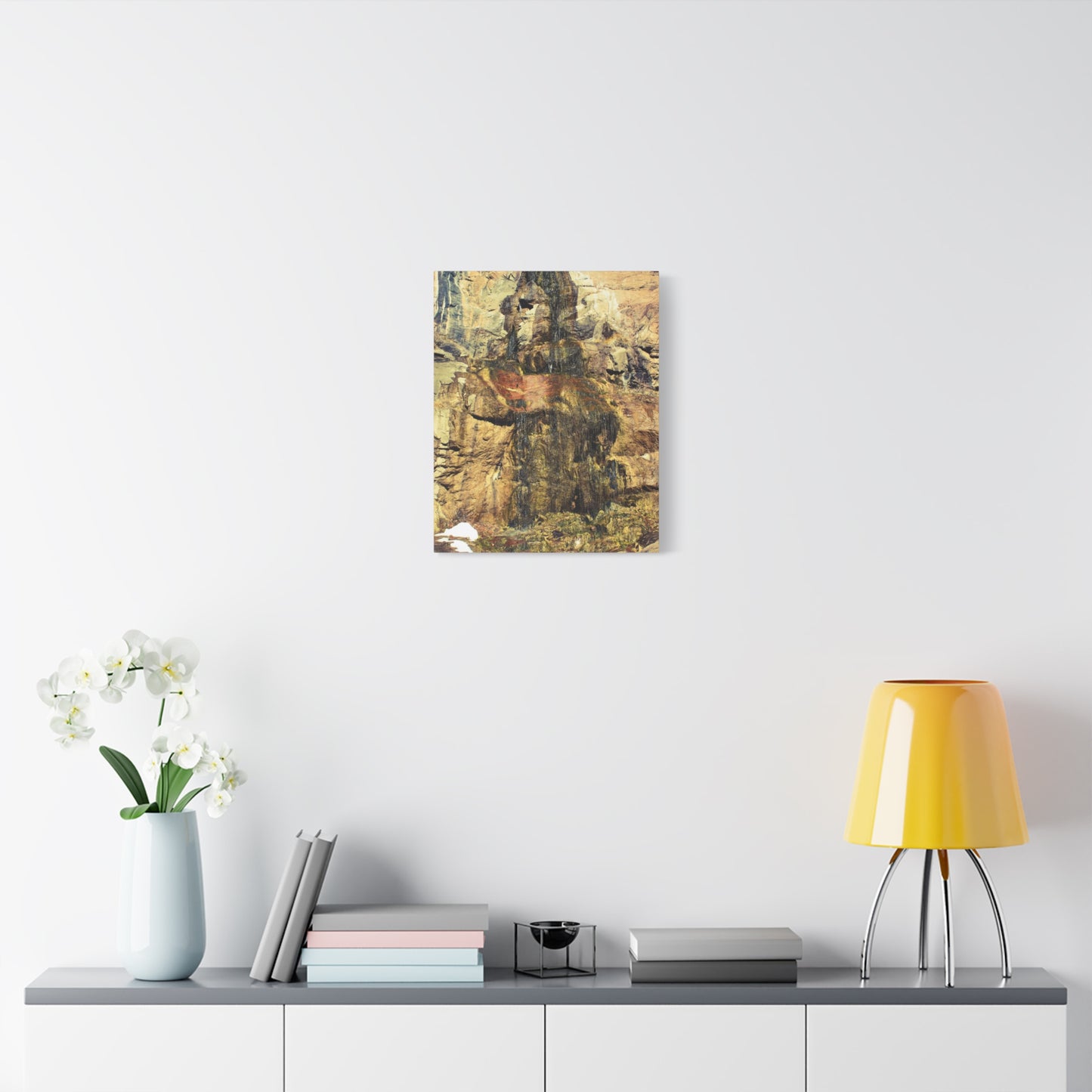 Canvas Wall Art - Mossy Waterfall Photo