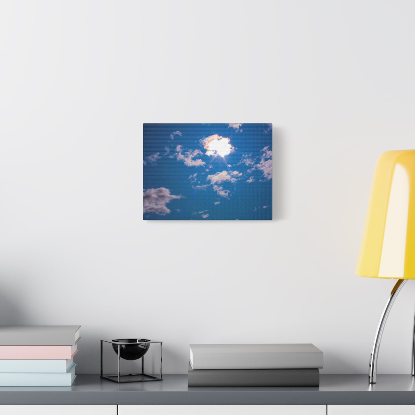 Canvas Wall Art - Blue Sky and Shining Clouds Picture