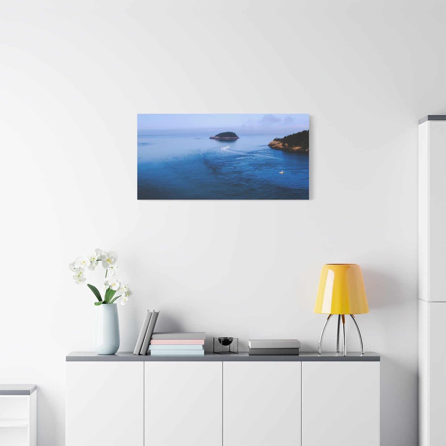 Canvas Print - Distant Island Ocean View Photography