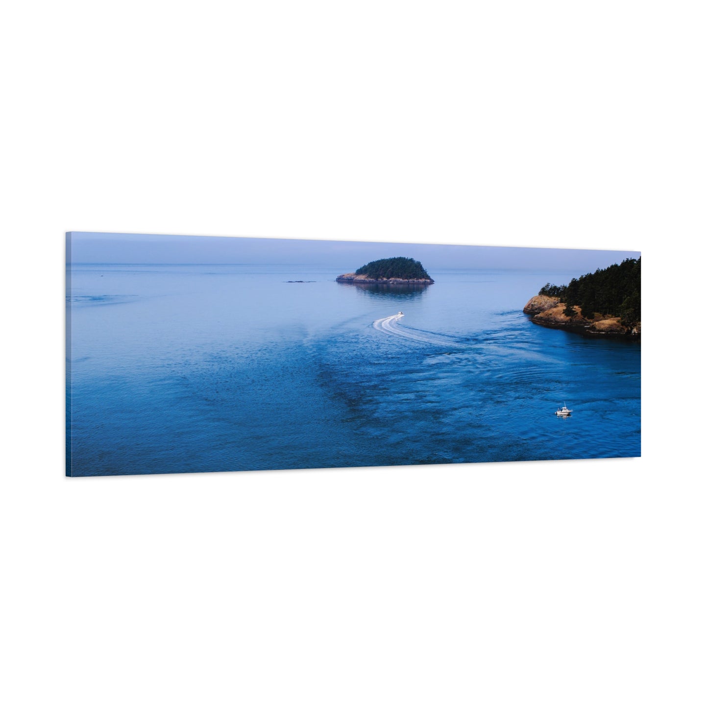 Canvas Print - Distant Island Ocean View Photography