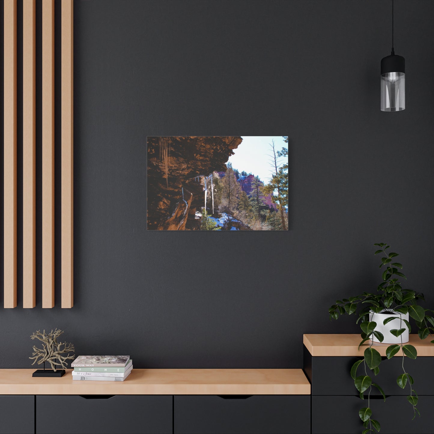 Canvas Wall Art - Mountain Icicles Photography