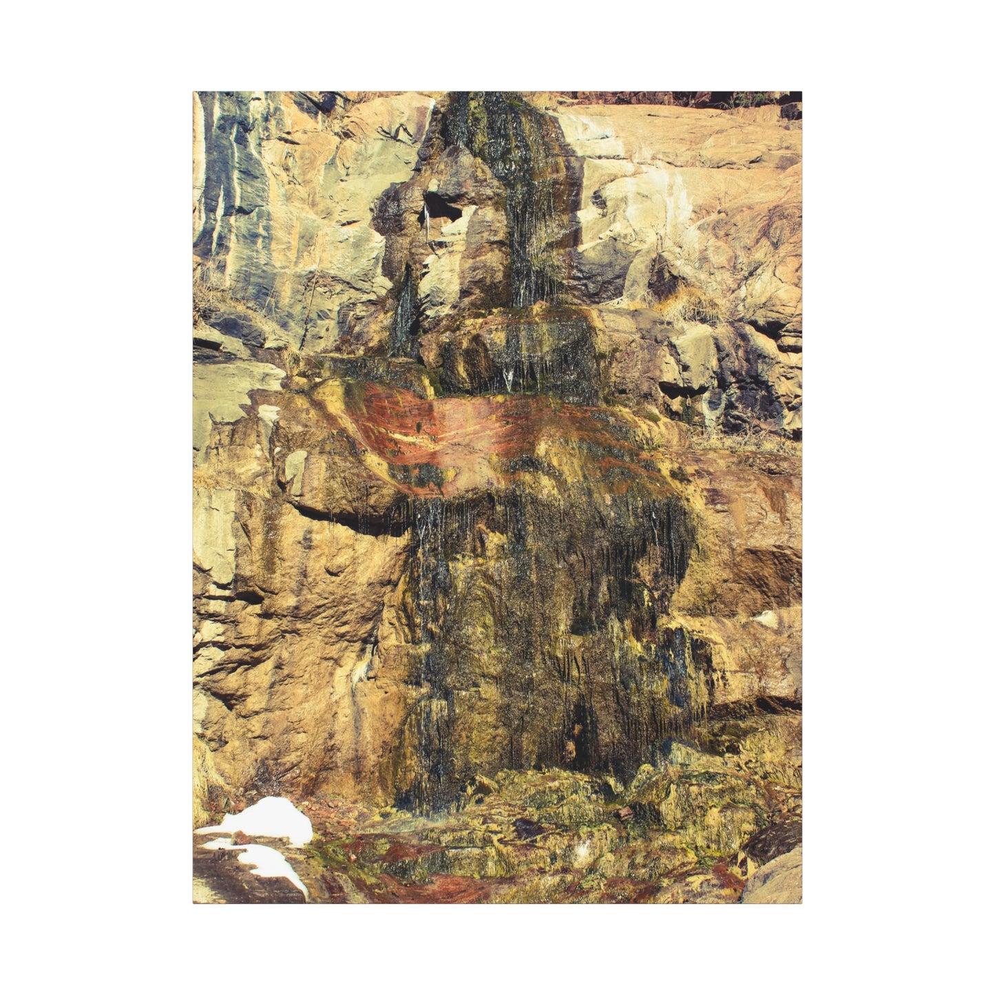 Canvas Wall Art - Mossy Waterfall Photo