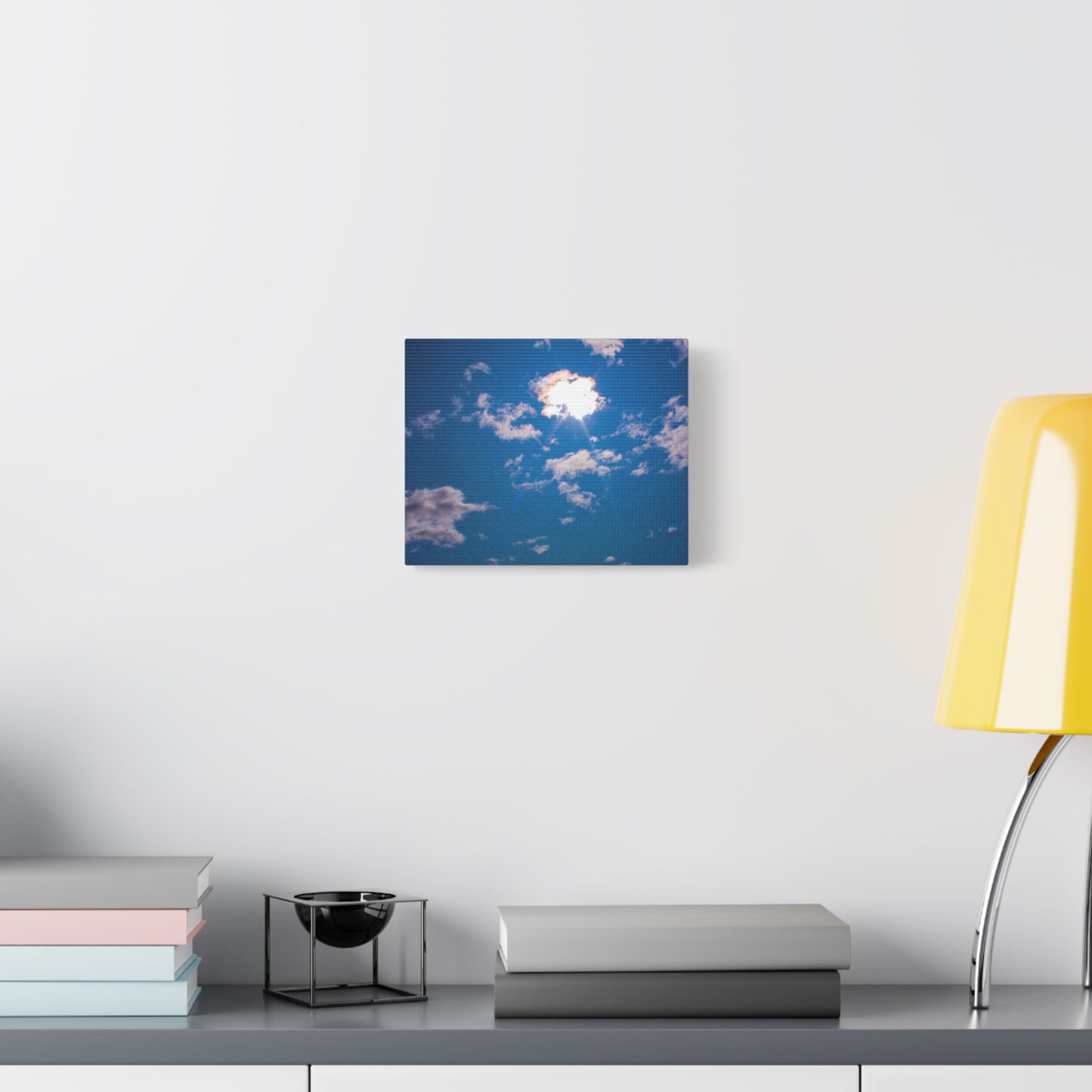 Canvas Wall Art - Blue Sky and Shining Clouds Picture