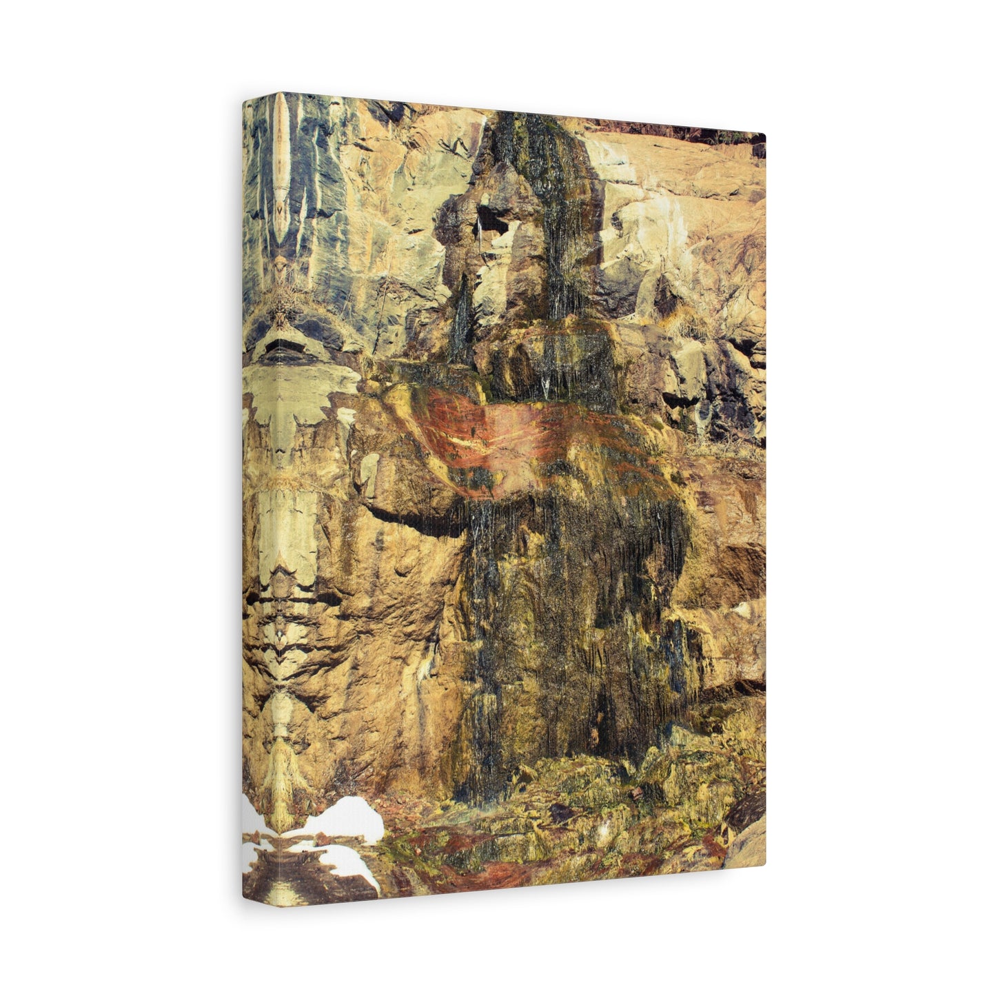 Canvas Wall Art - Mossy Waterfall Photo