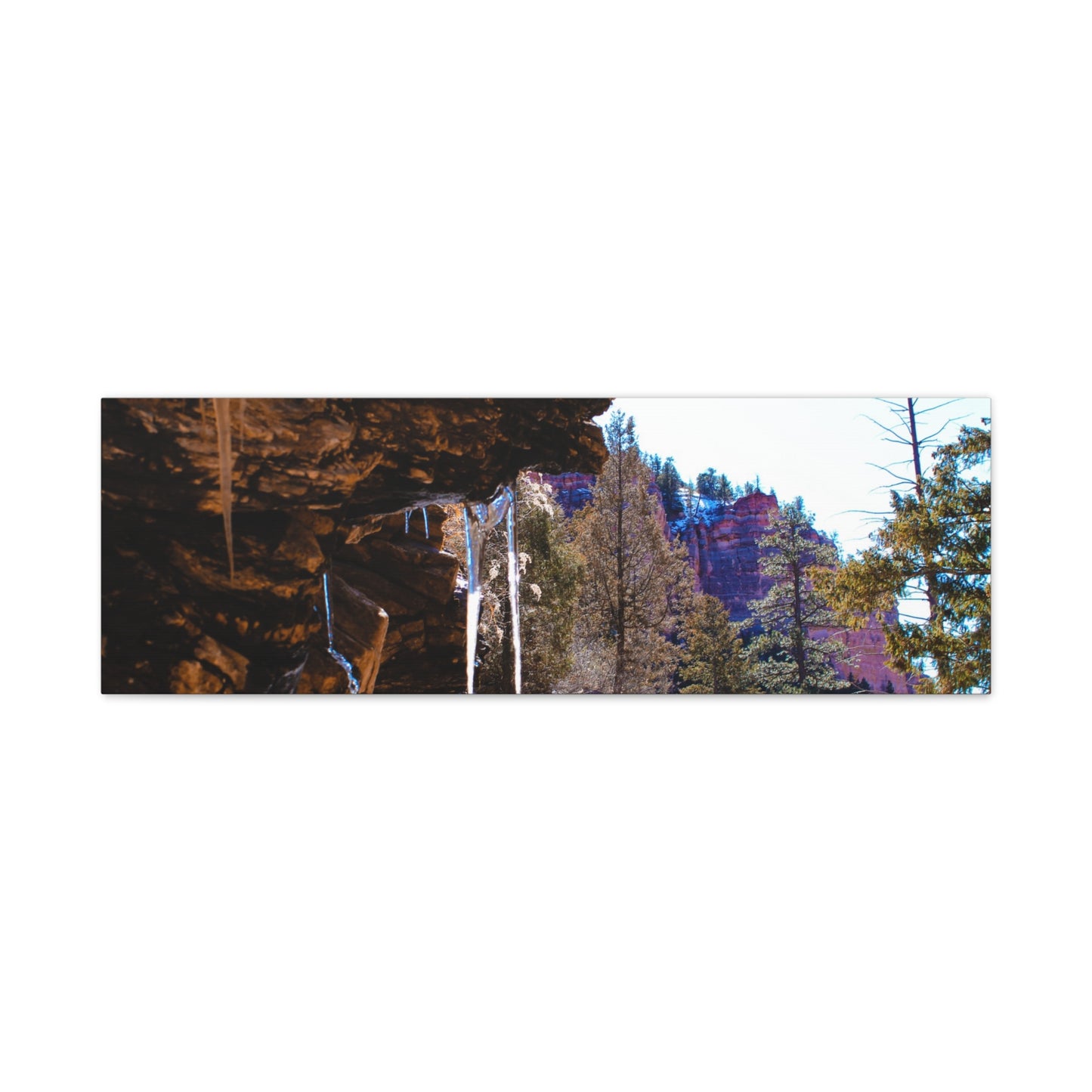 Canvas Wall Art - Mountain Icicles Photography
