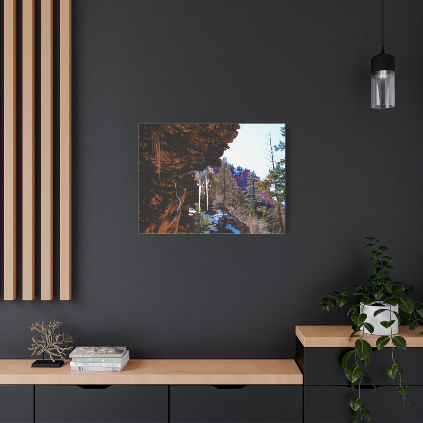 Canvas Wall Art - Mountain Icicles Photography