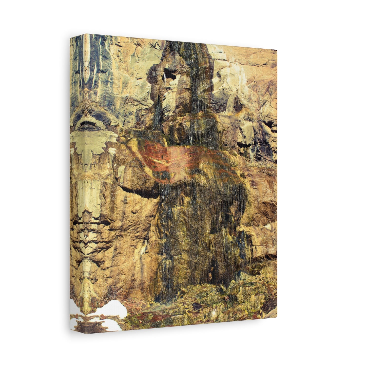 Canvas Wall Art - Mossy Waterfall Photo