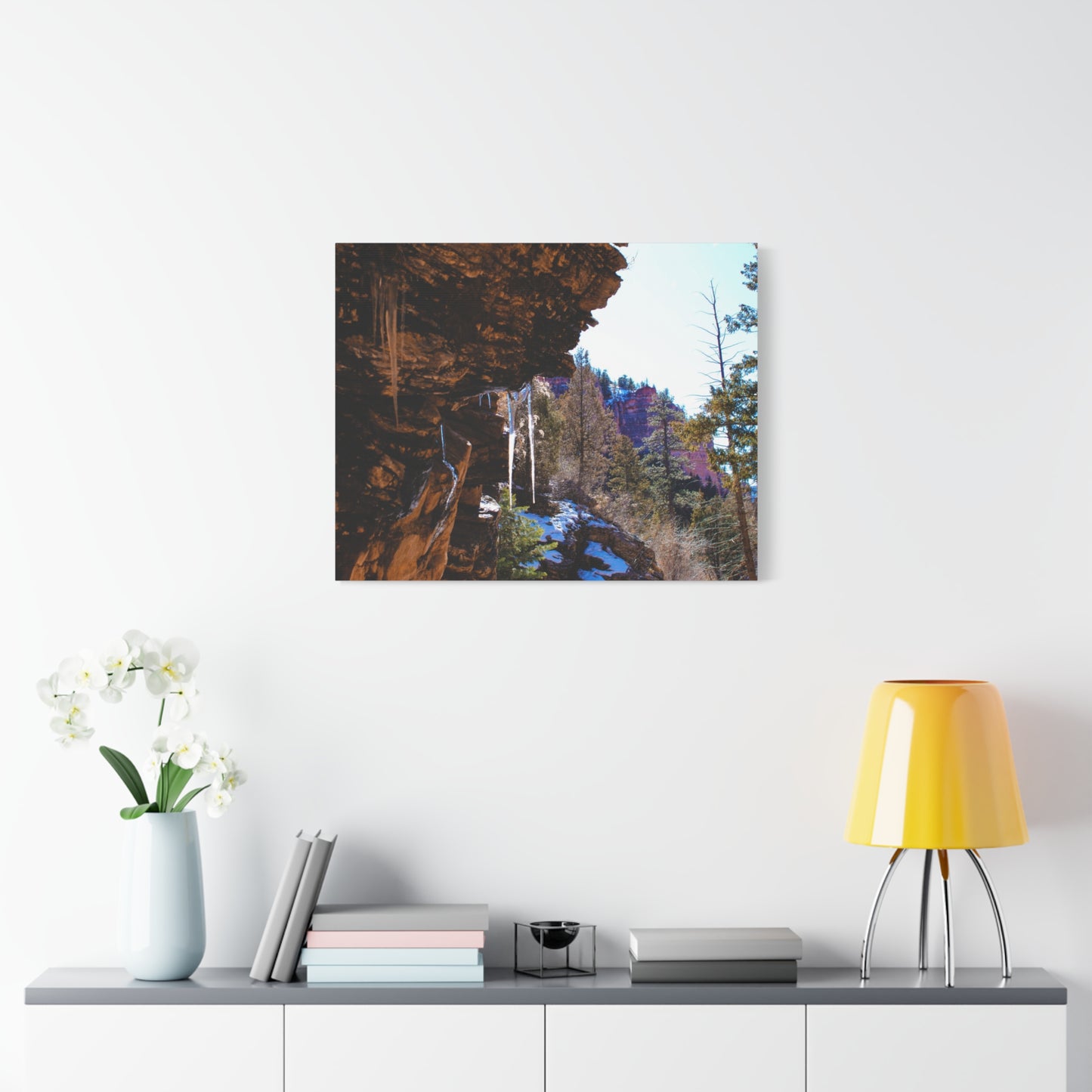 Canvas Wall Art - Mountain Icicles Photography