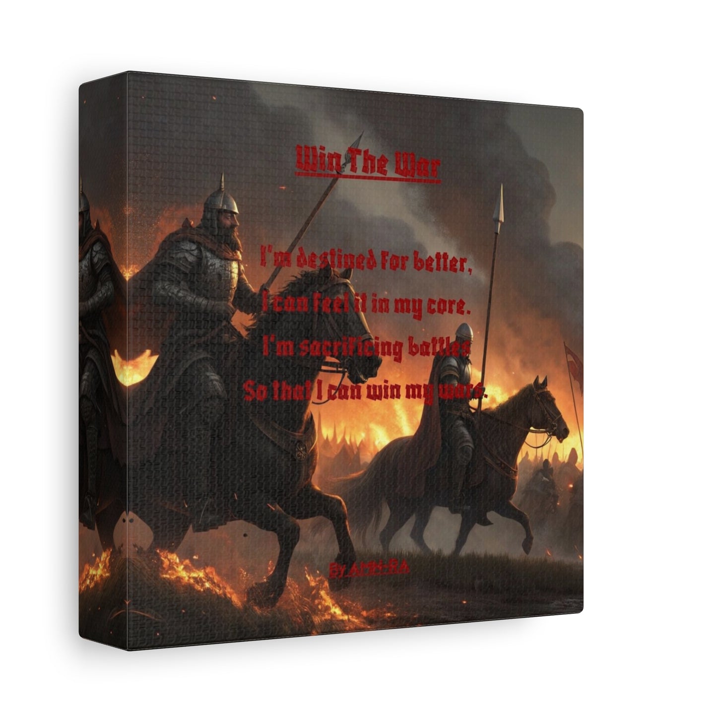 Canvas Print Poetry - Win The War - By AMN-RA