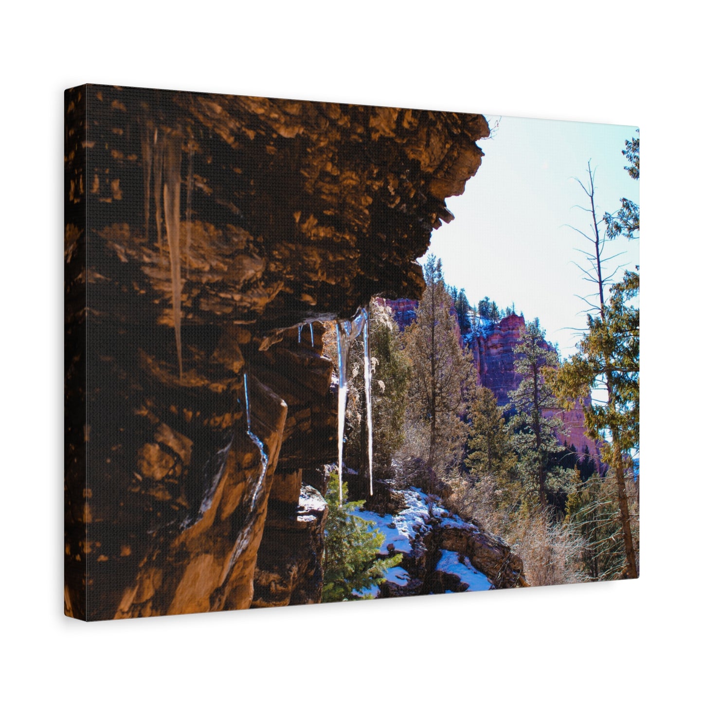 Canvas Wall Art - Mountain Icicles Photography