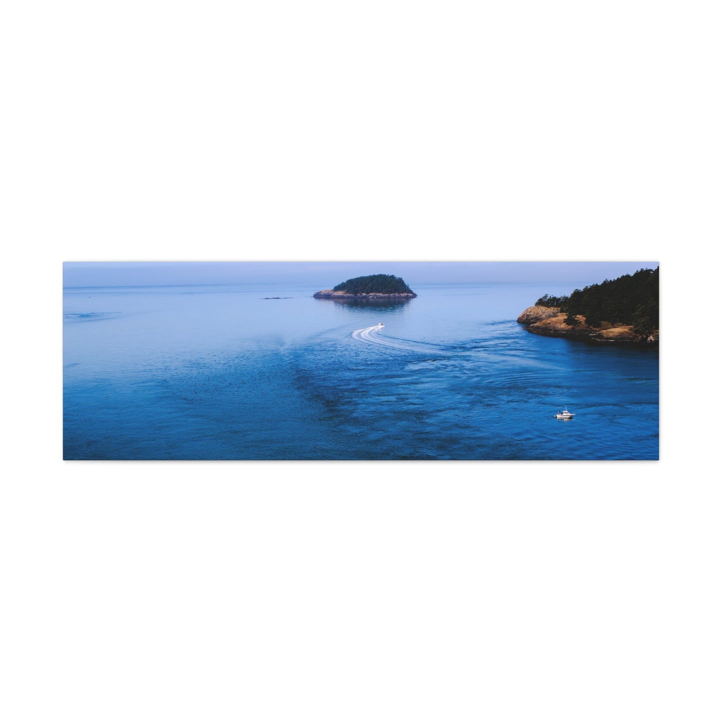 Canvas Print - Distant Island Ocean View Photography