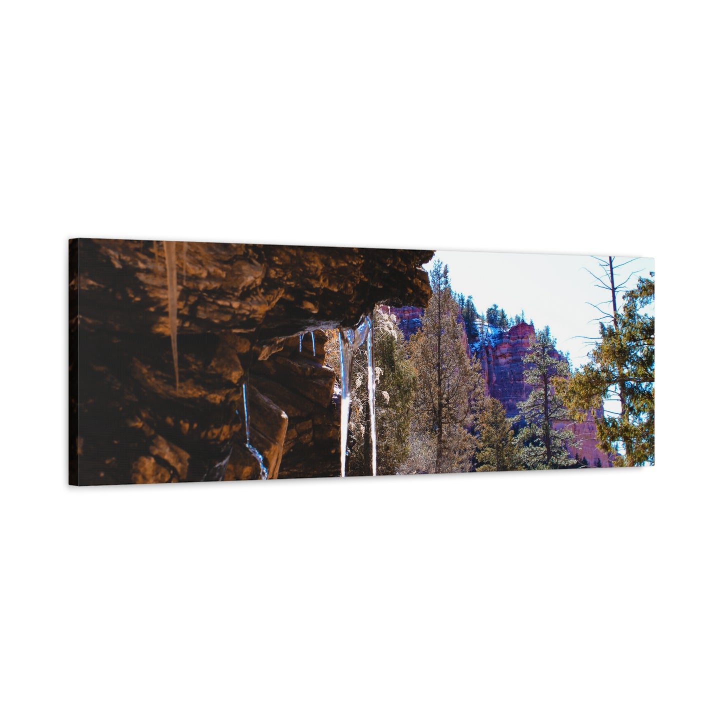 Canvas Wall Art - Mountain Icicles Photography