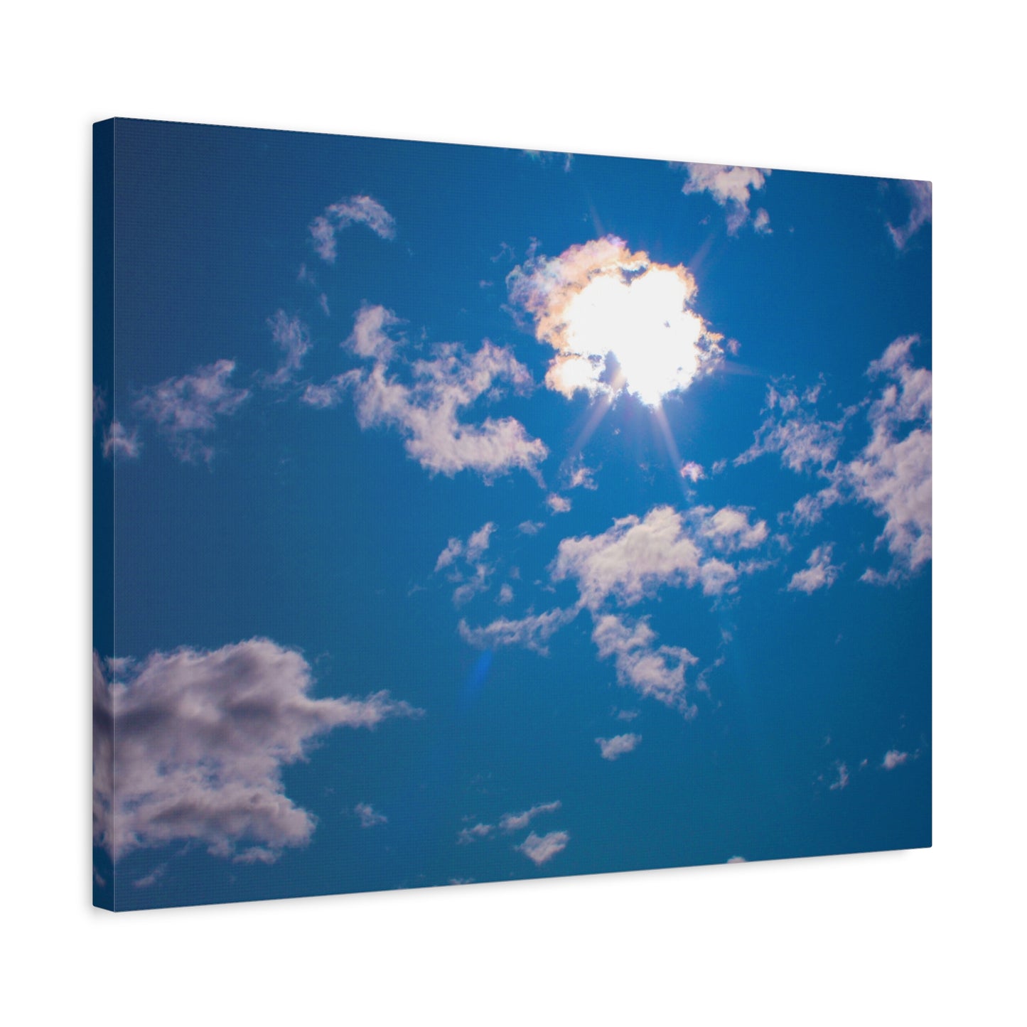 Canvas Wall Art - Blue Sky and Shining Clouds Picture