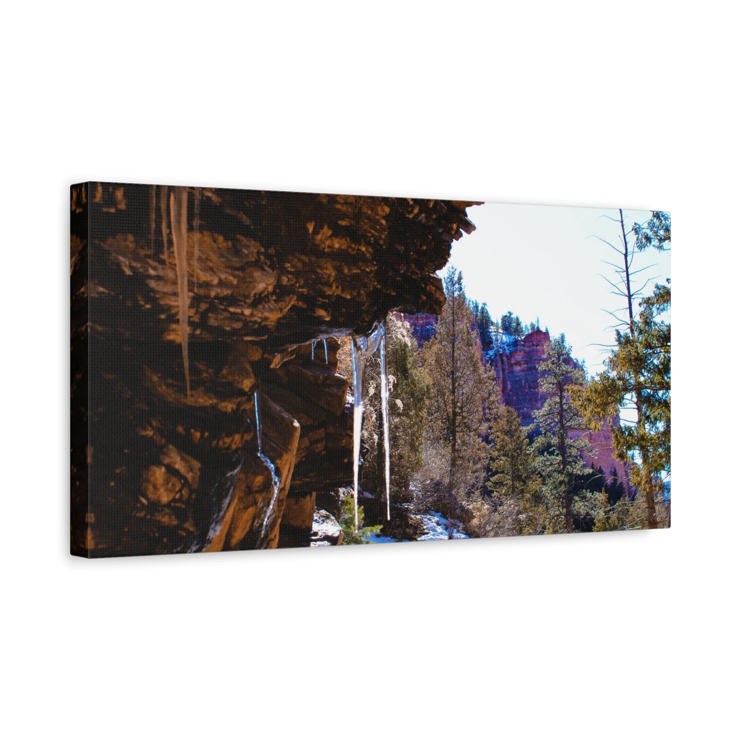 Canvas Wall Art - Mountain Icicles Photography