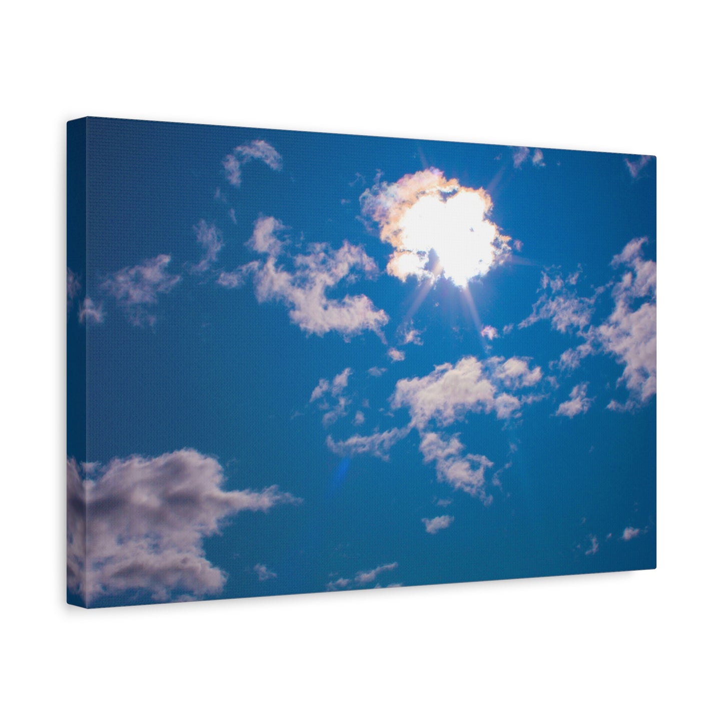 Canvas Wall Art - Blue Sky and Shining Clouds Picture