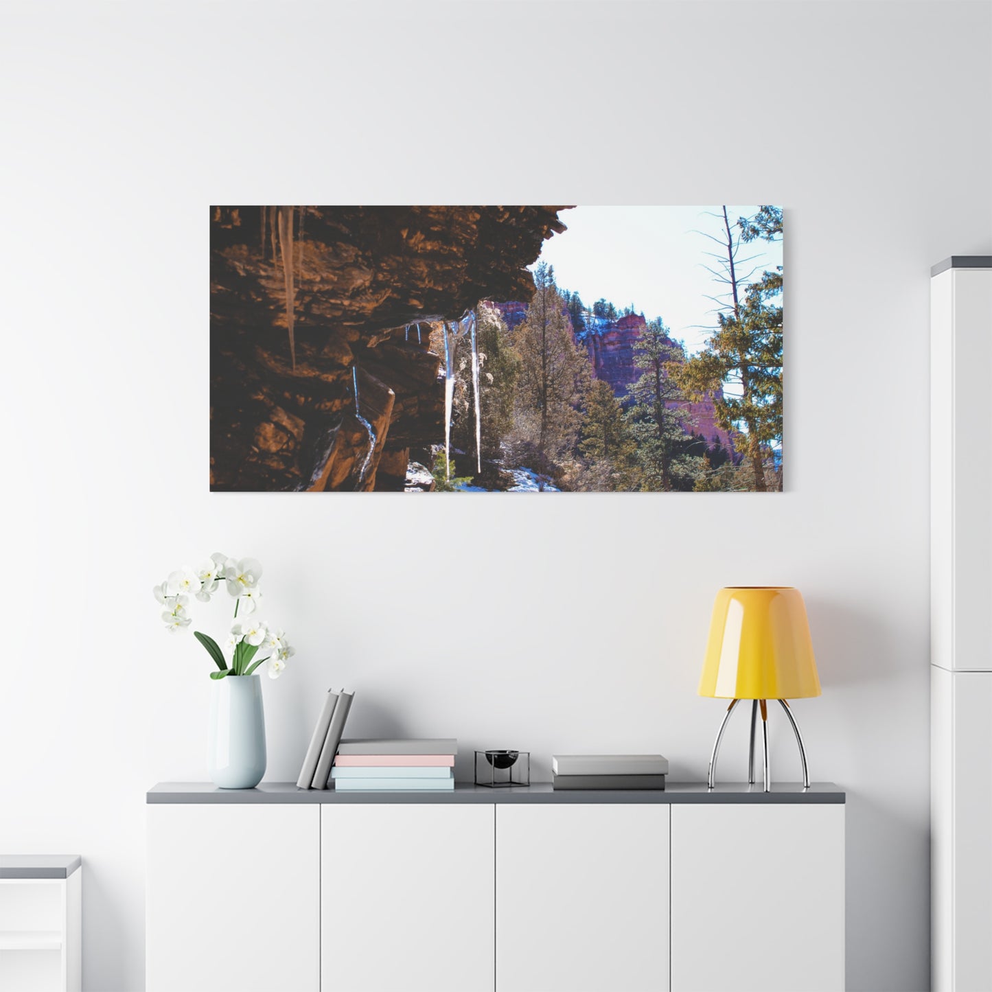 Canvas Wall Art - Mountain Icicles Photography
