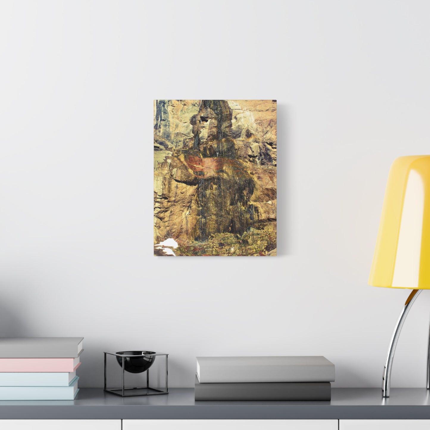 Canvas Wall Art - Mossy Waterfall Photo