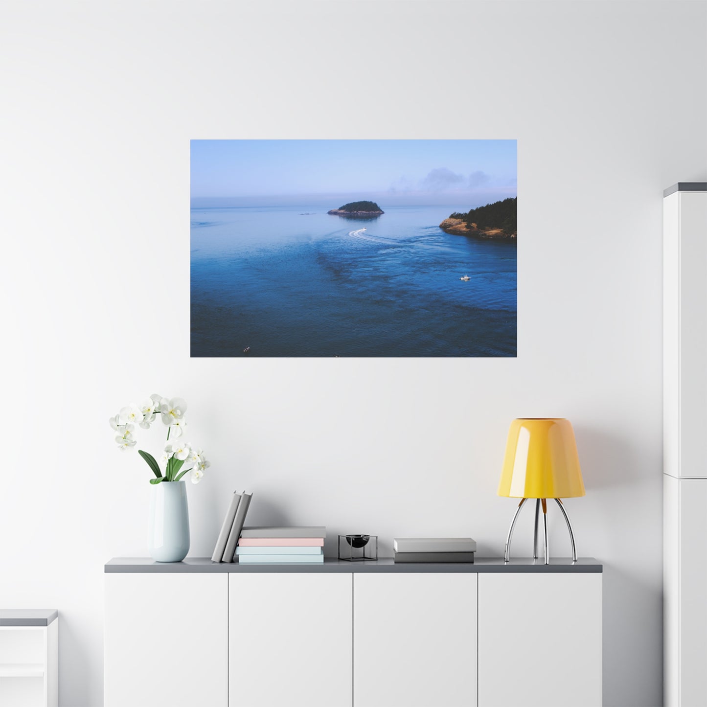Canvas Print - Distant Island Ocean View Photography