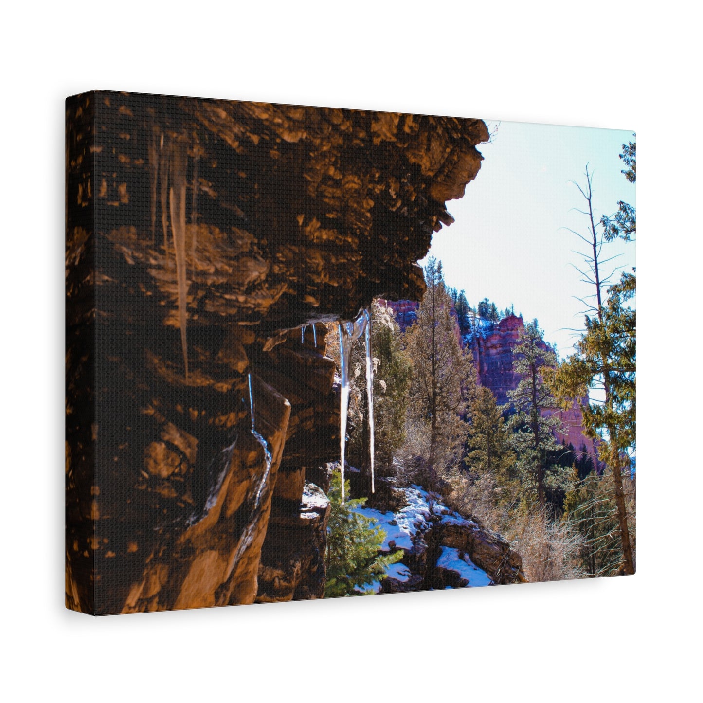 Canvas Wall Art - Mountain Icicles Photography