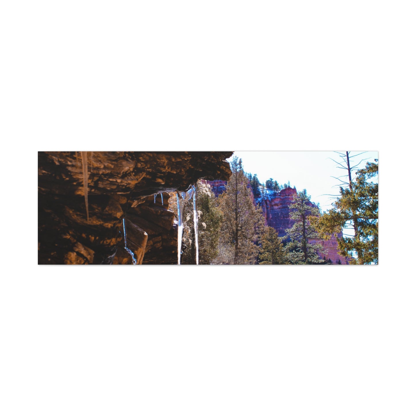Canvas Wall Art - Mountain Icicles Photography