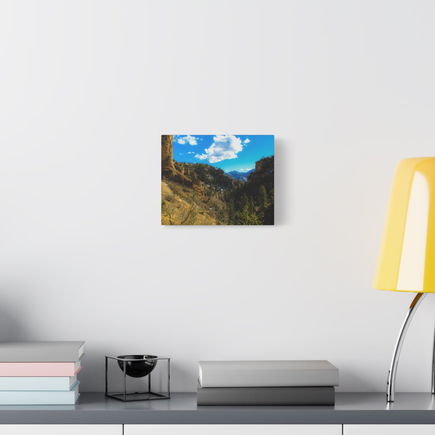 Canvas Art Print - Valley with Trees and Blue Sky Photography
