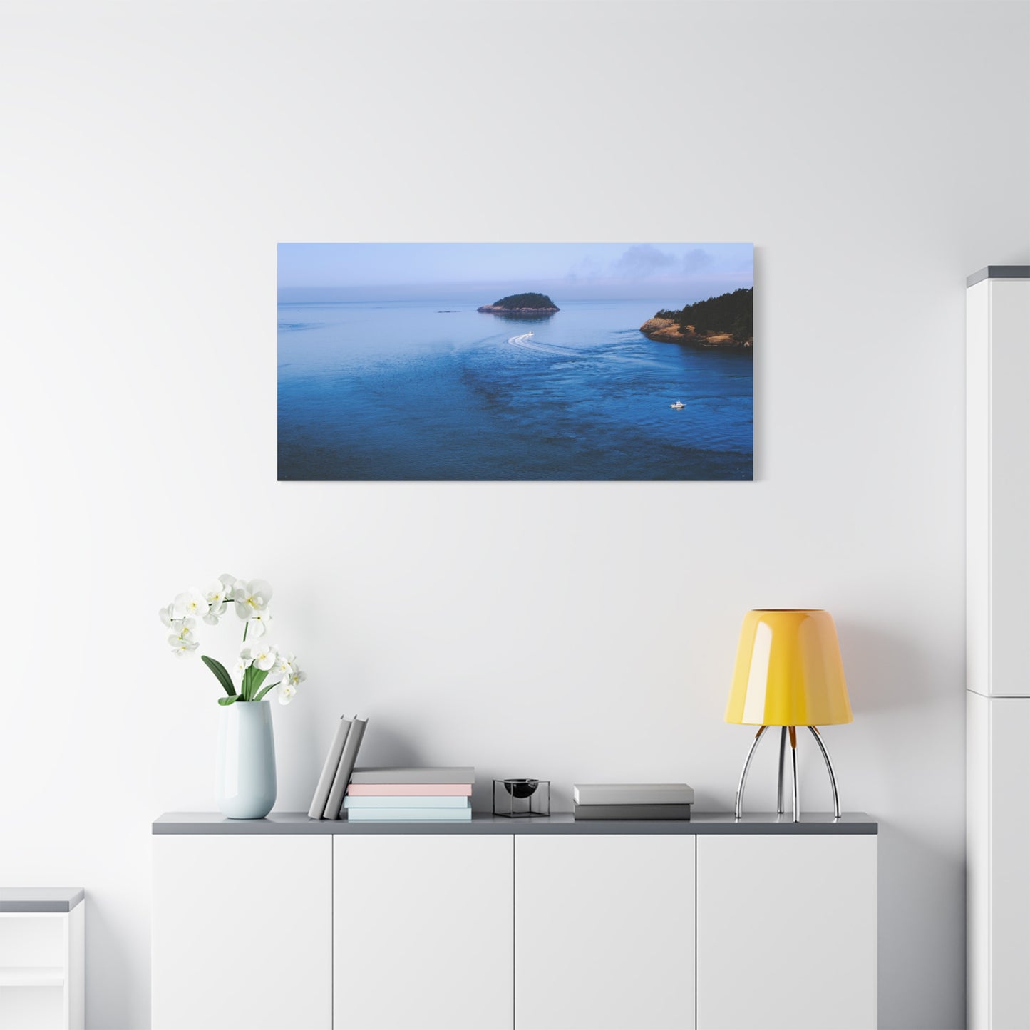 Canvas Print - Distant Island Ocean View Photography