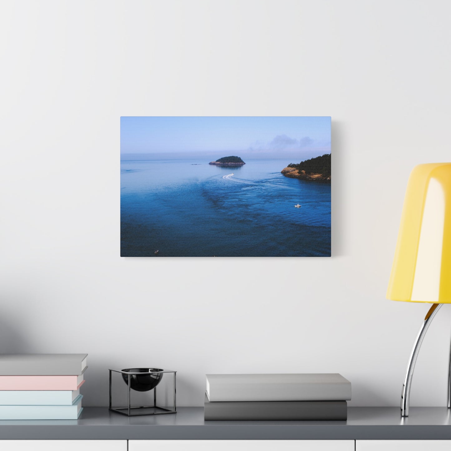 Canvas Print - Distant Island Ocean View Photography