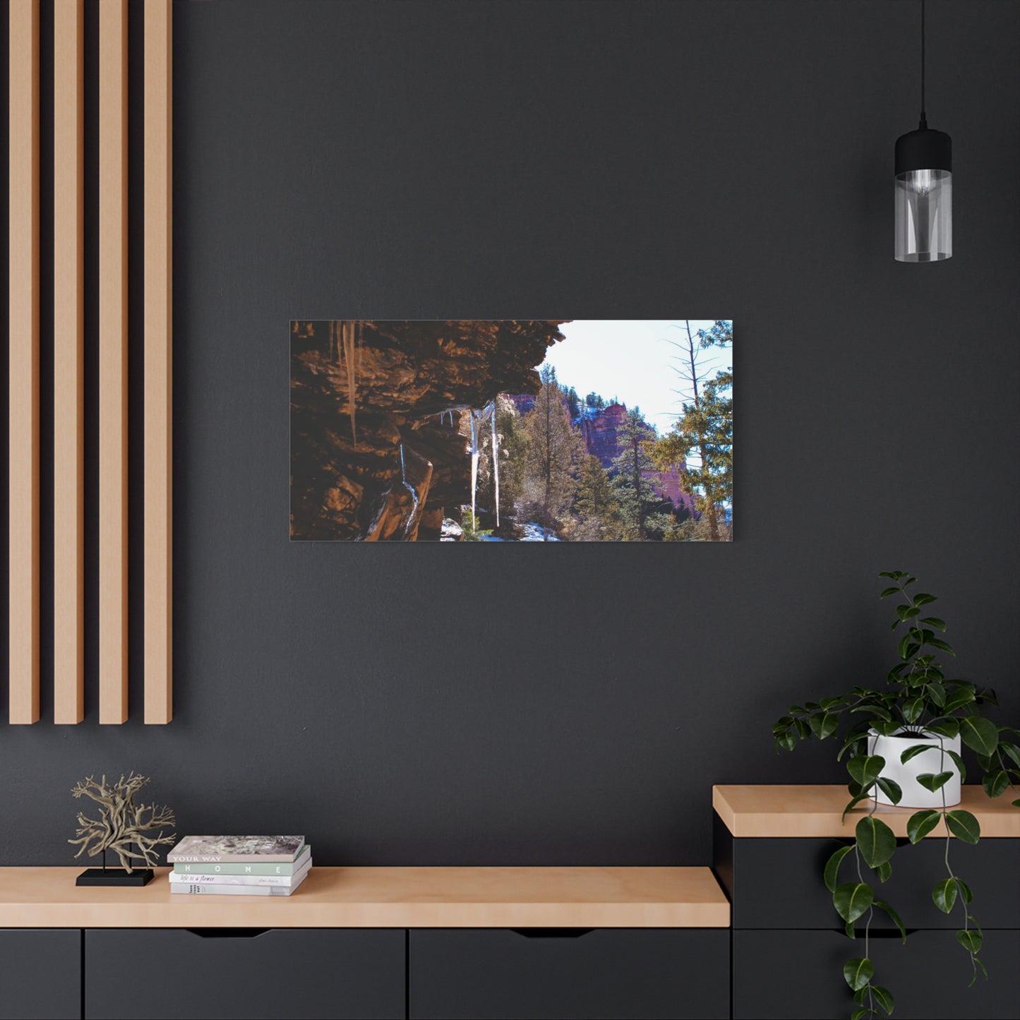 Canvas Wall Art - Mountain Icicles Photography