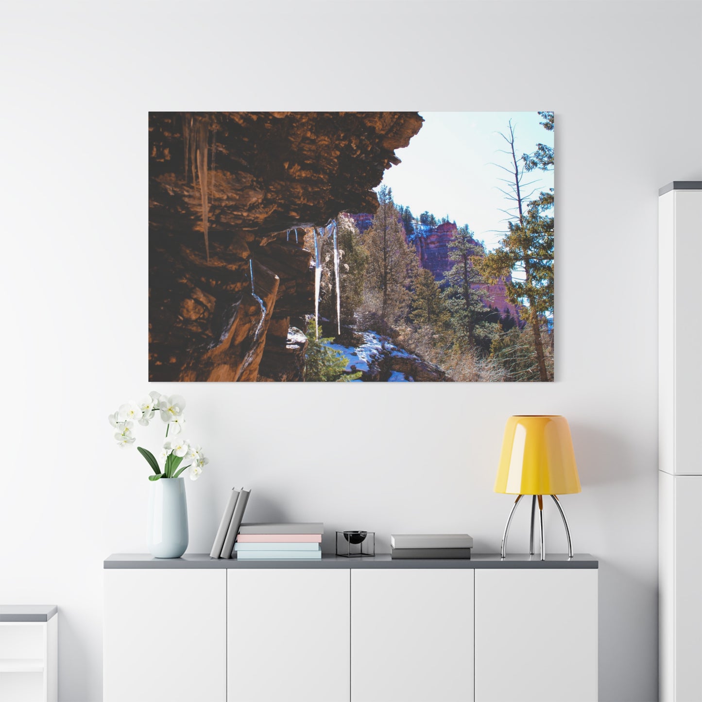 Canvas Wall Art - Mountain Icicles Photography