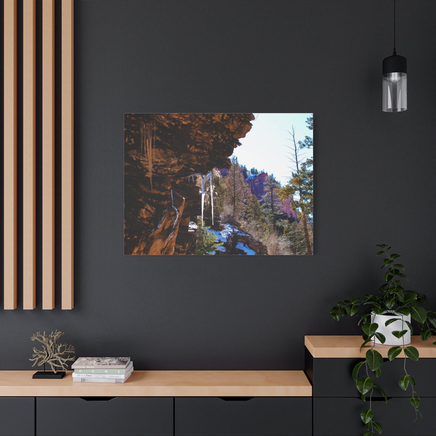 Canvas Wall Art - Mountain Icicles Photography
