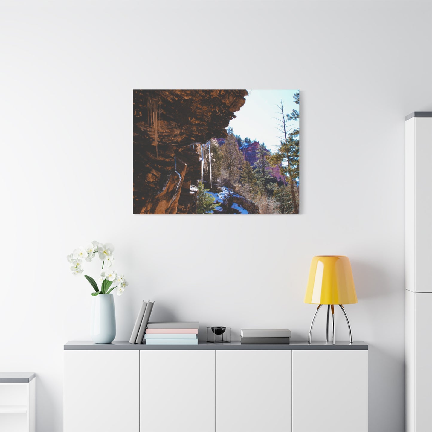 Canvas Wall Art - Mountain Icicles Photography