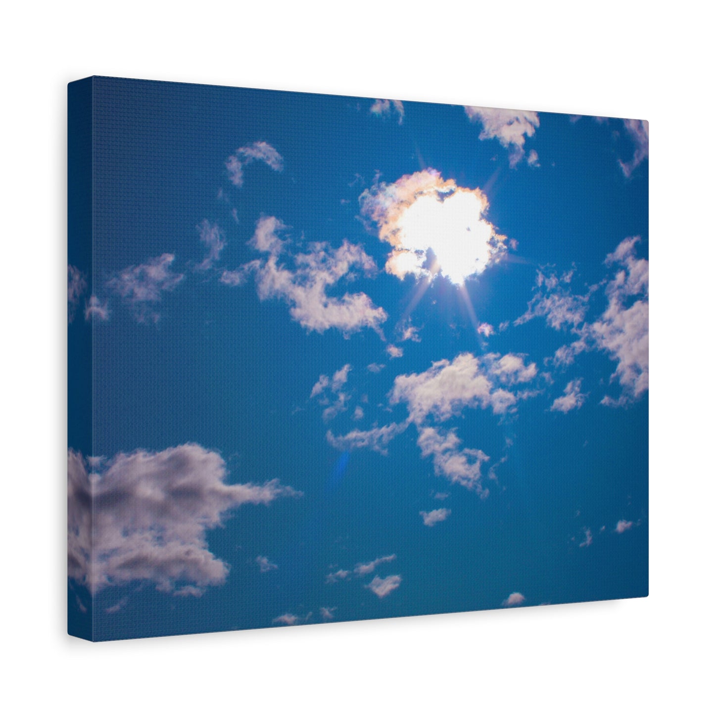 Canvas Wall Art - Blue Sky and Shining Clouds Picture