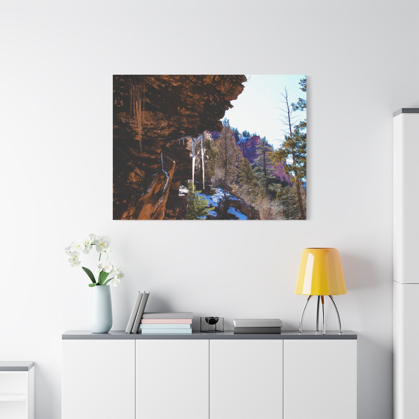 Canvas Wall Art - Mountain Icicles Photography
