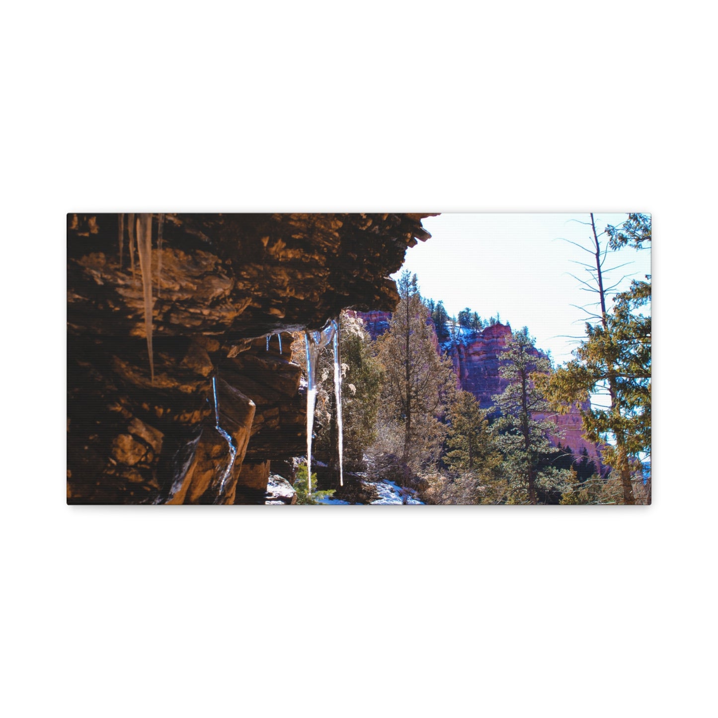 Canvas Wall Art - Mountain Icicles Photography