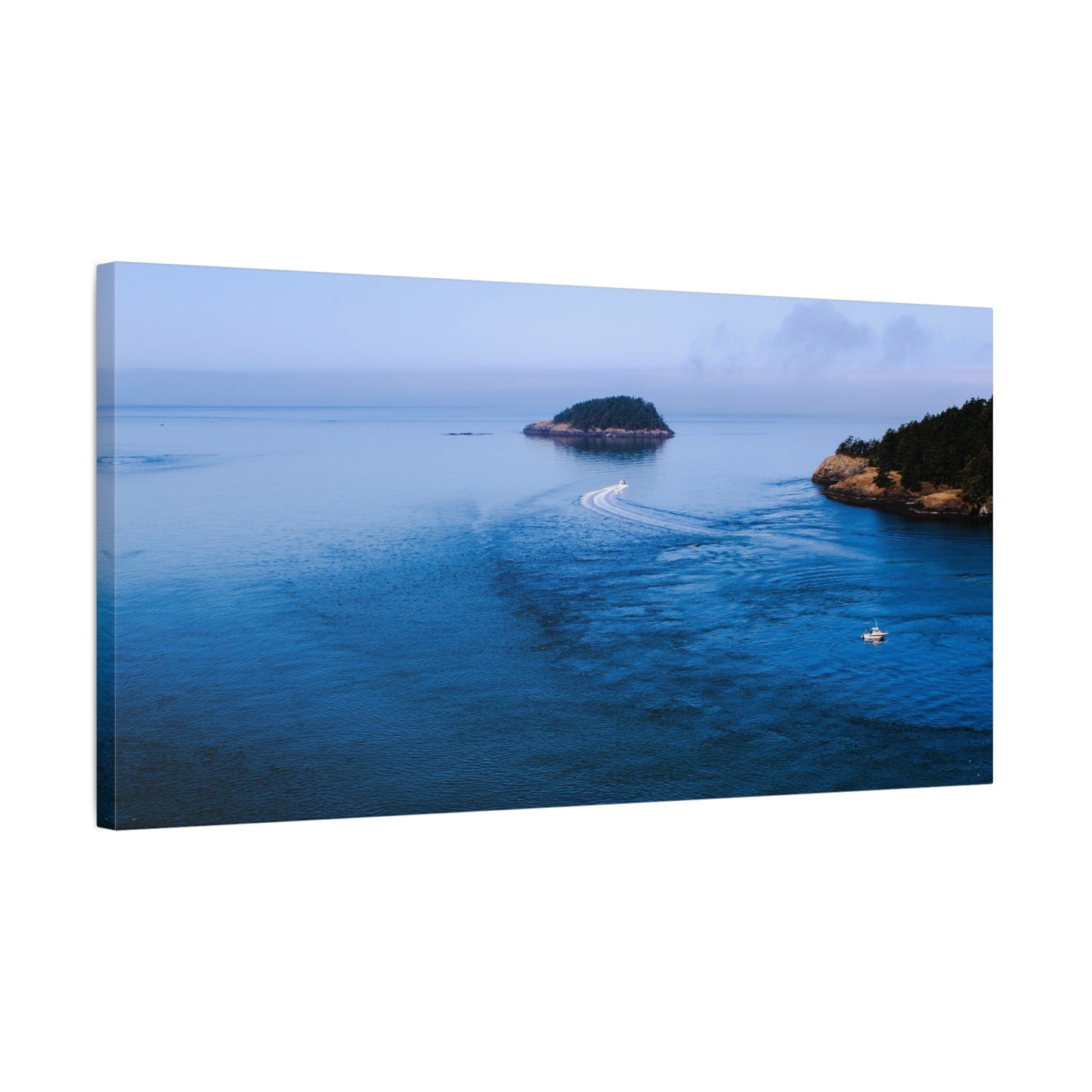 Canvas Print - Distant Island Ocean View Photography