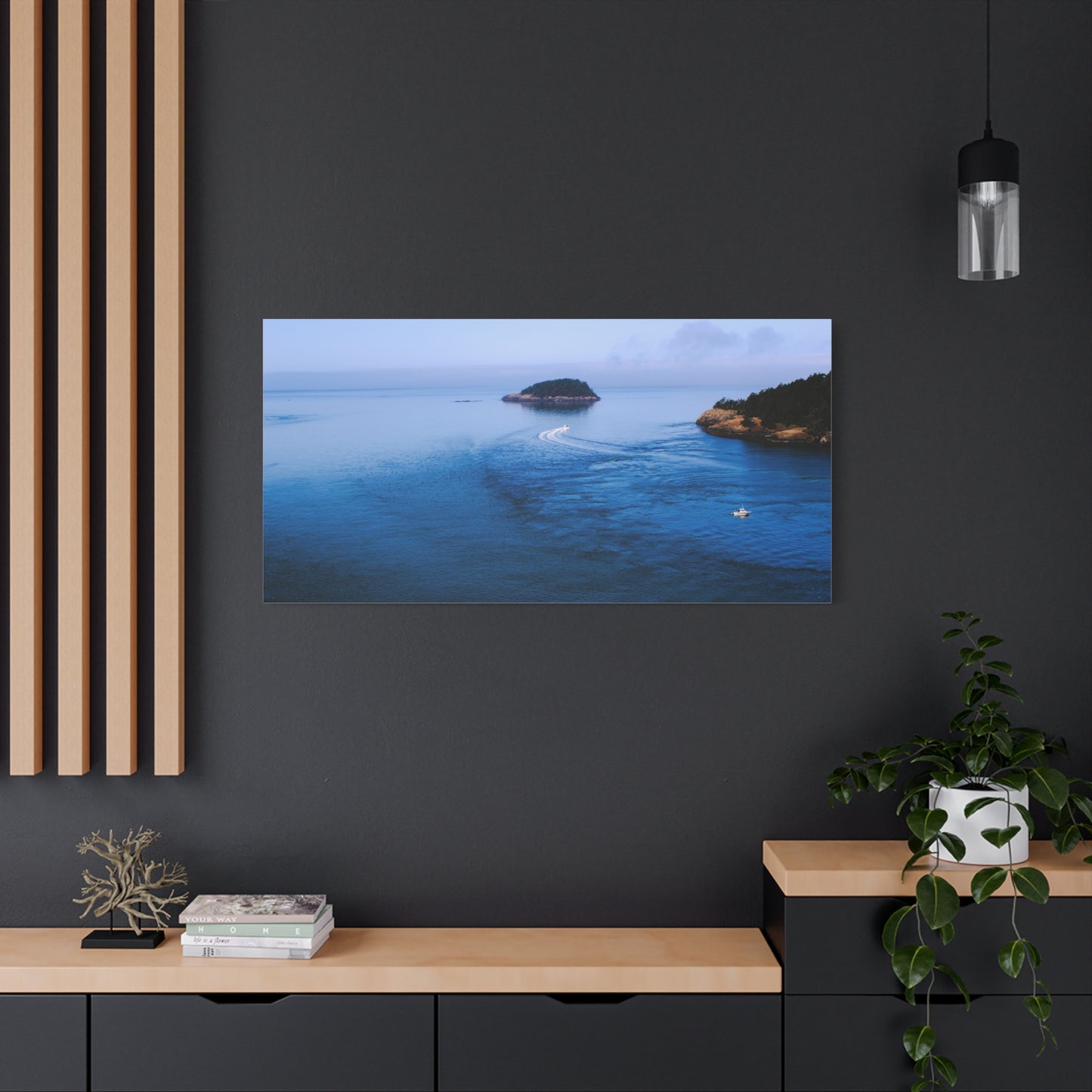 Canvas Print - Distant Island Ocean View Photography