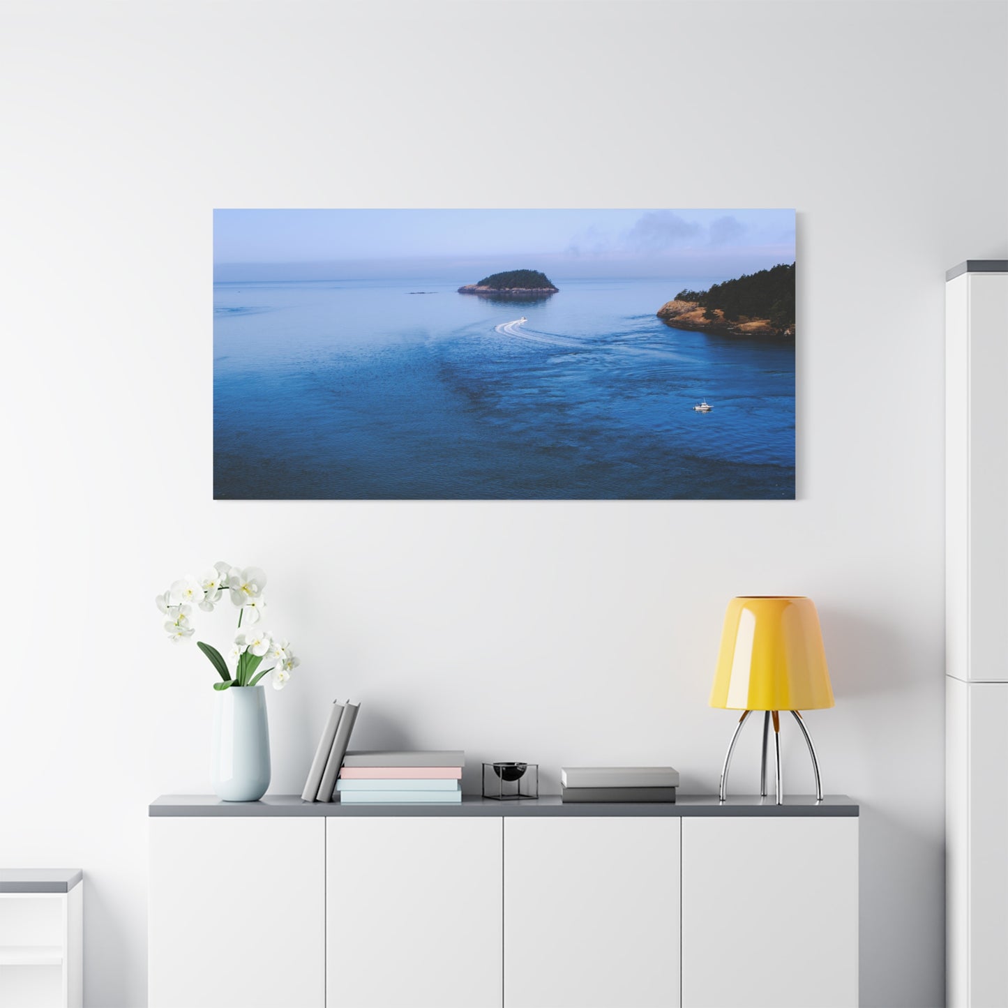 Canvas Print - Distant Island Ocean View Photography
