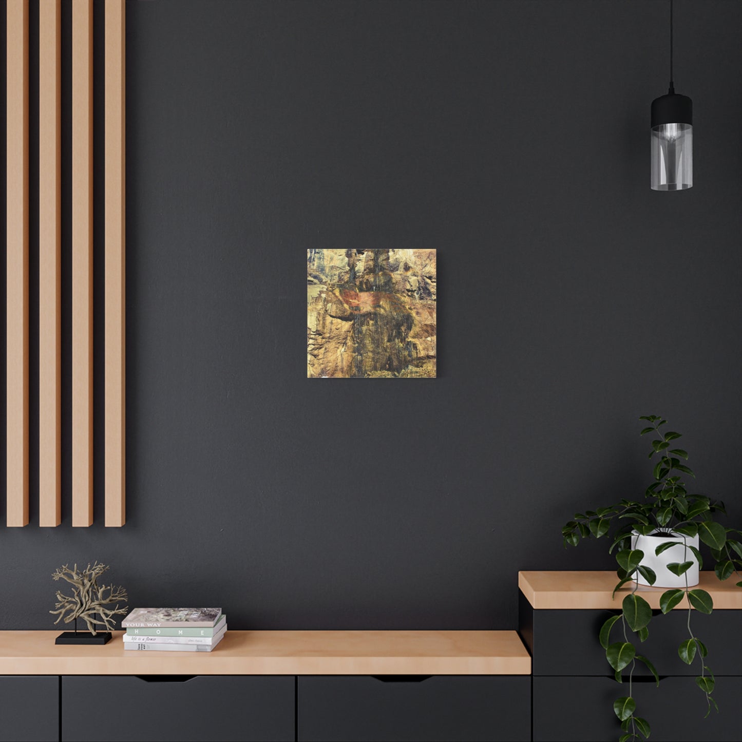 Canvas Wall Art - Mossy Waterfall Photo