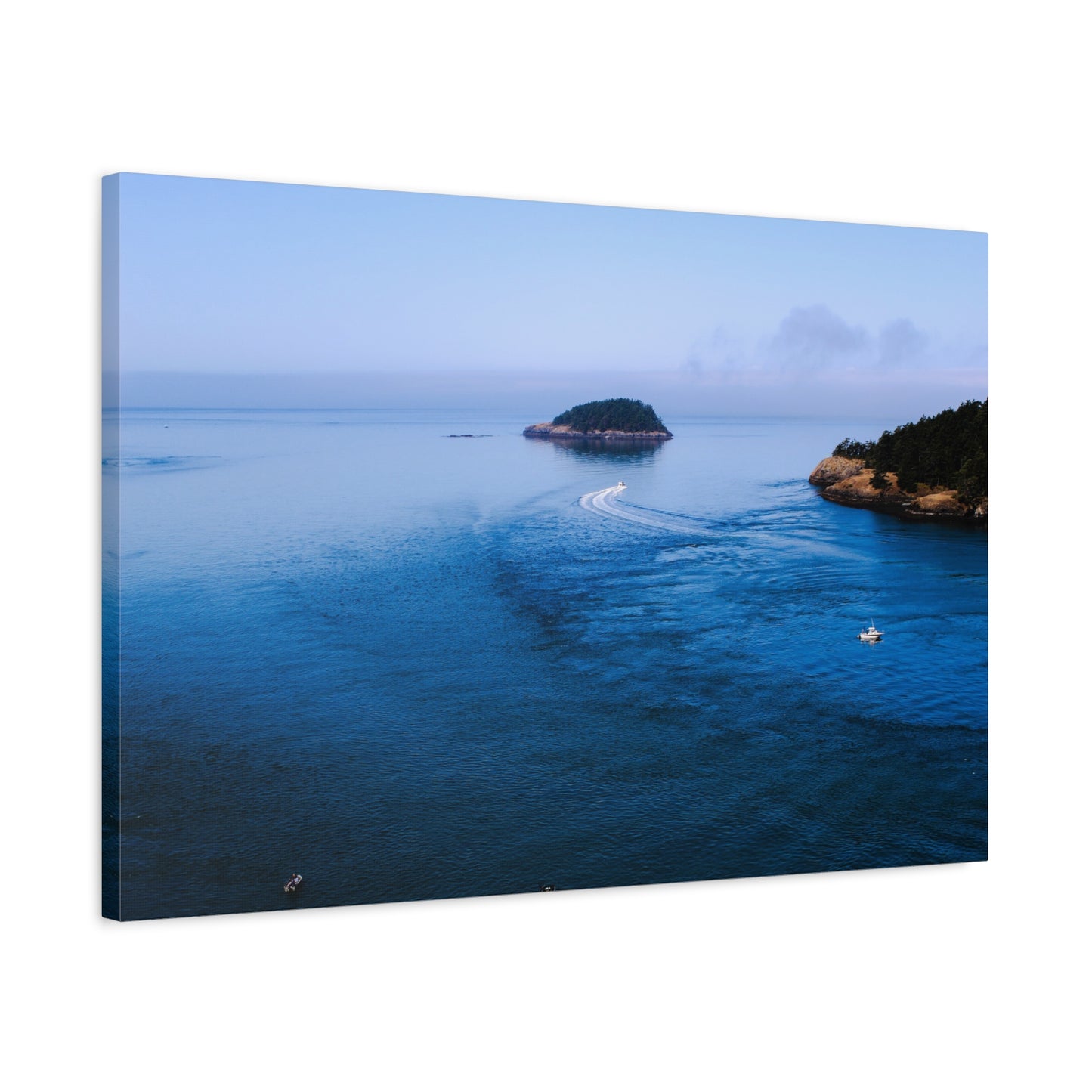Canvas Print - Distant Island Ocean View Photography
