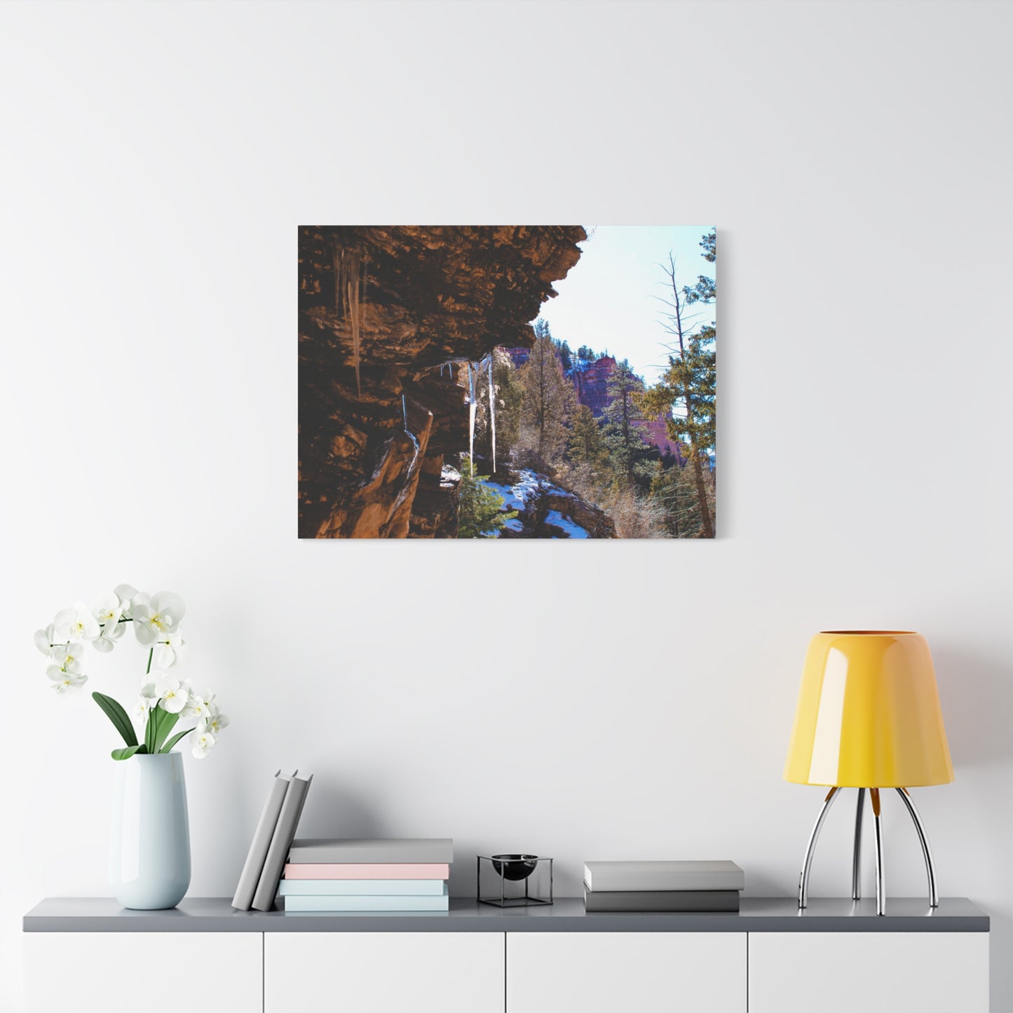 Canvas Wall Art - Mountain Icicles Photography