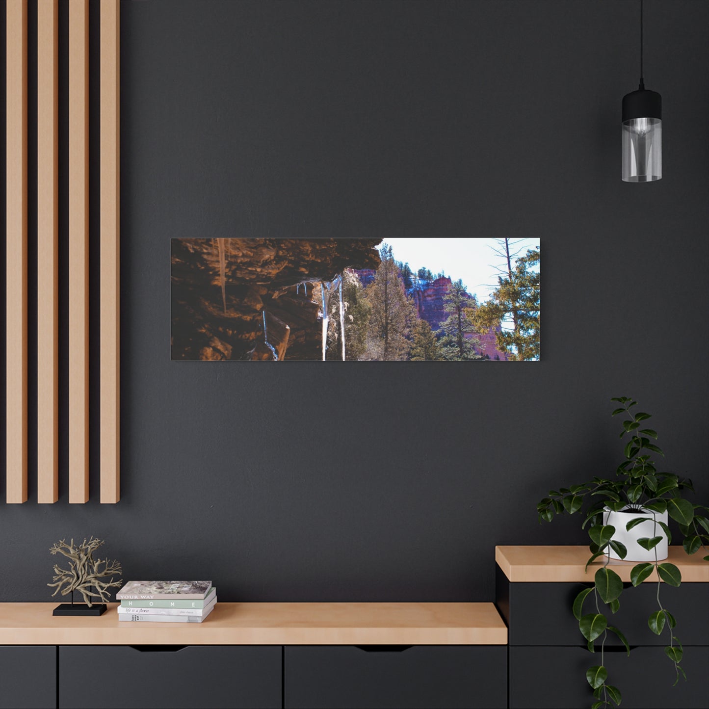 Canvas Wall Art - Mountain Icicles Photography