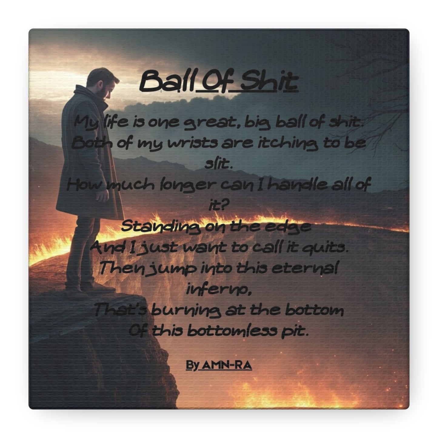 Canvas Poster - Full Color "Ball Of Shit" by AMN_RA