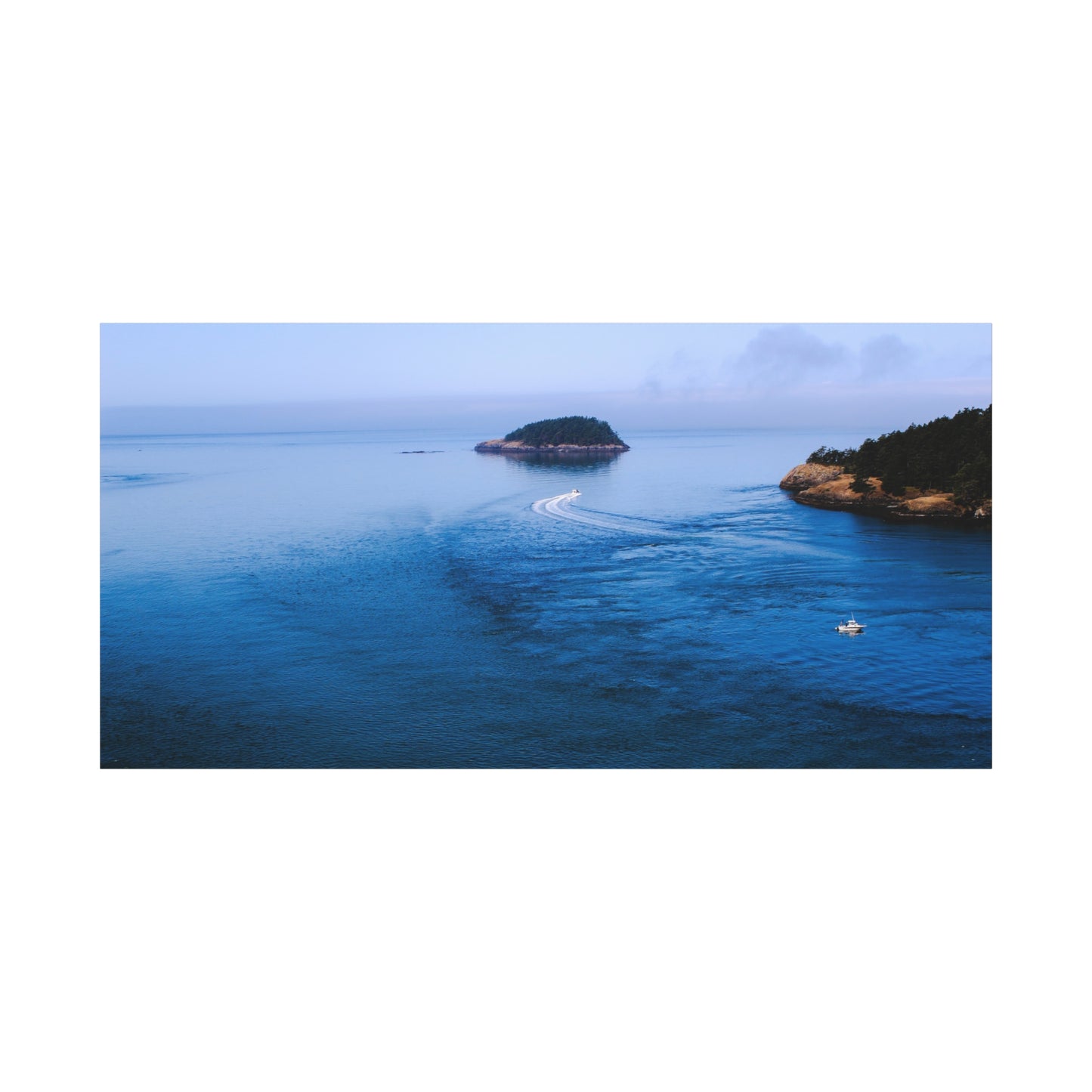 Canvas Print - Distant Island Ocean View Photography
