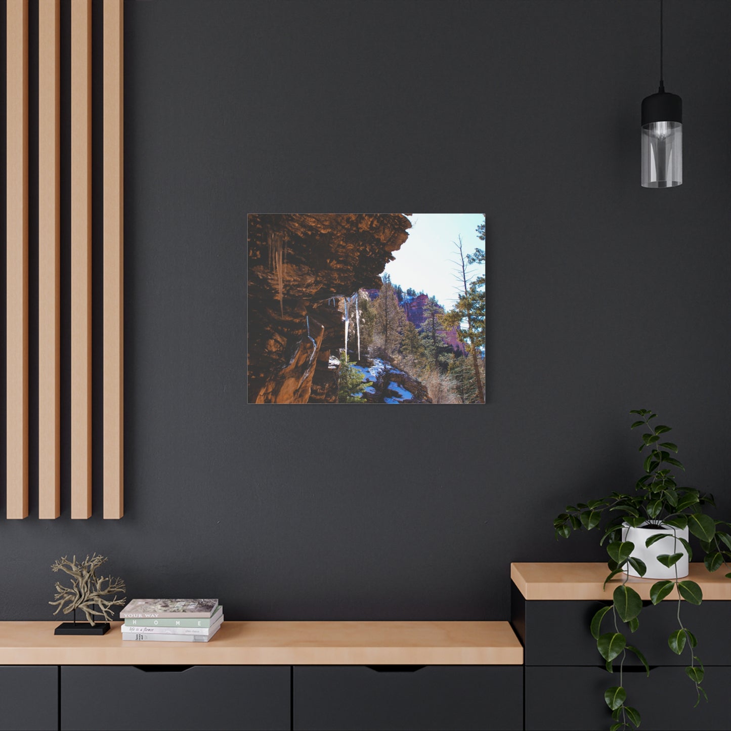 Canvas Wall Art - Mountain Icicles Photography