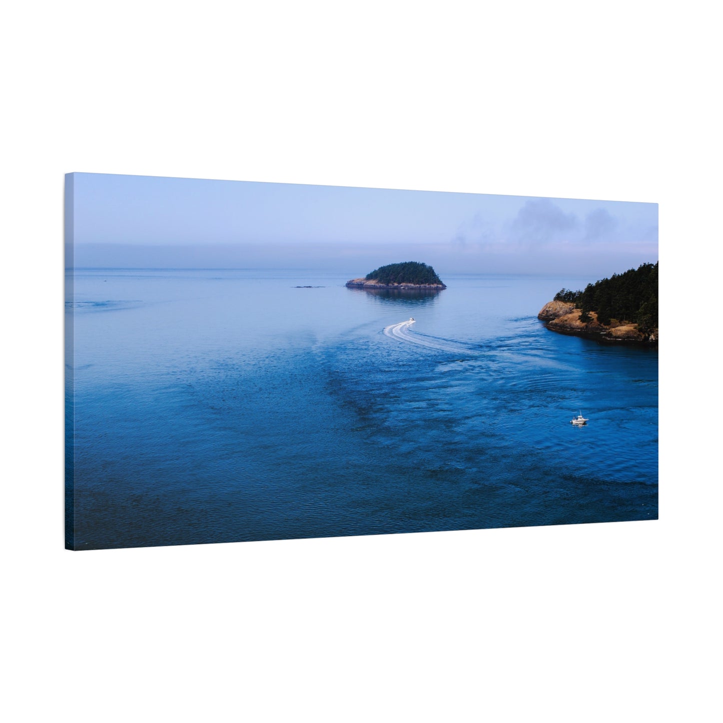 Canvas Print - Distant Island Ocean View Photography