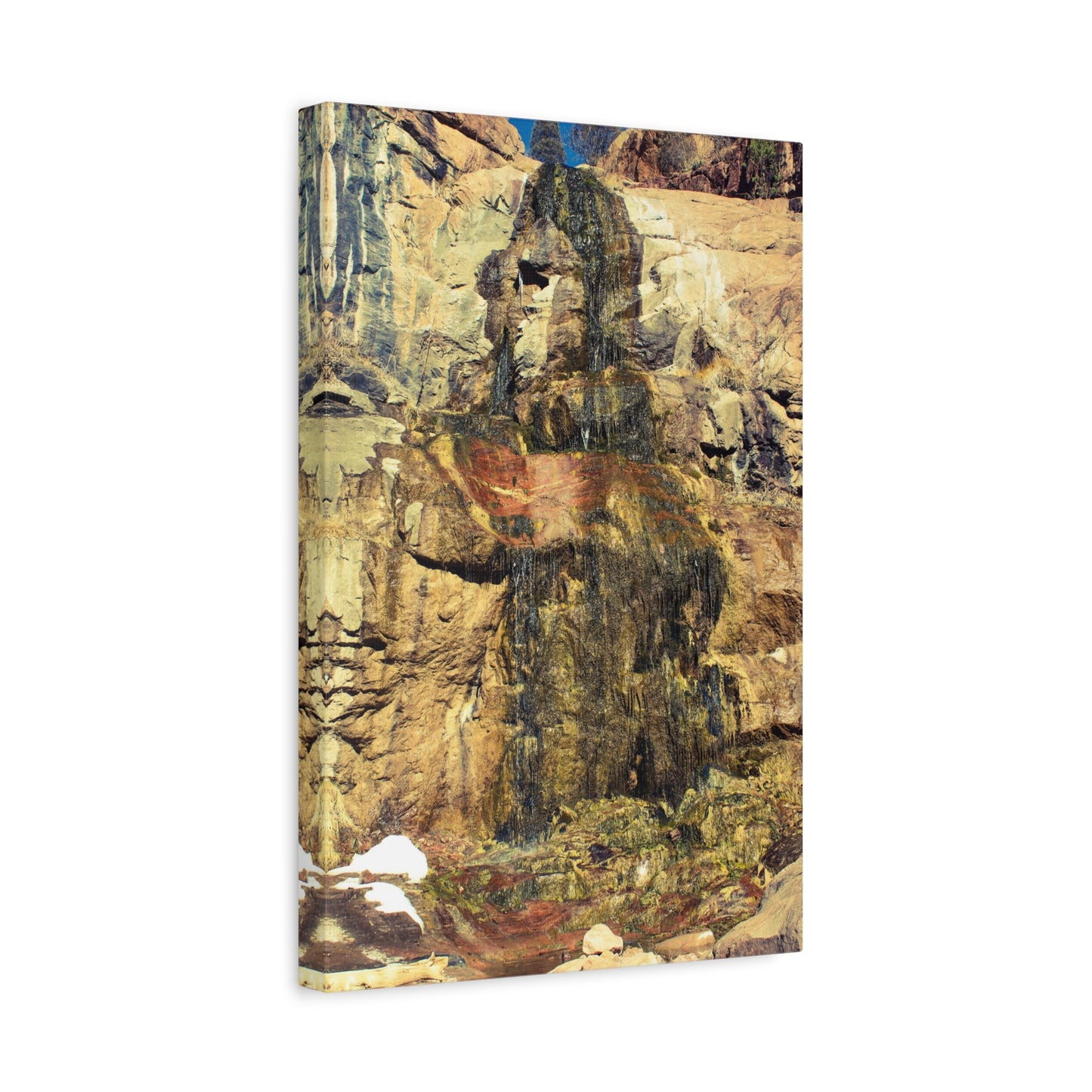 Canvas Wall Art - Mossy Waterfall Photo