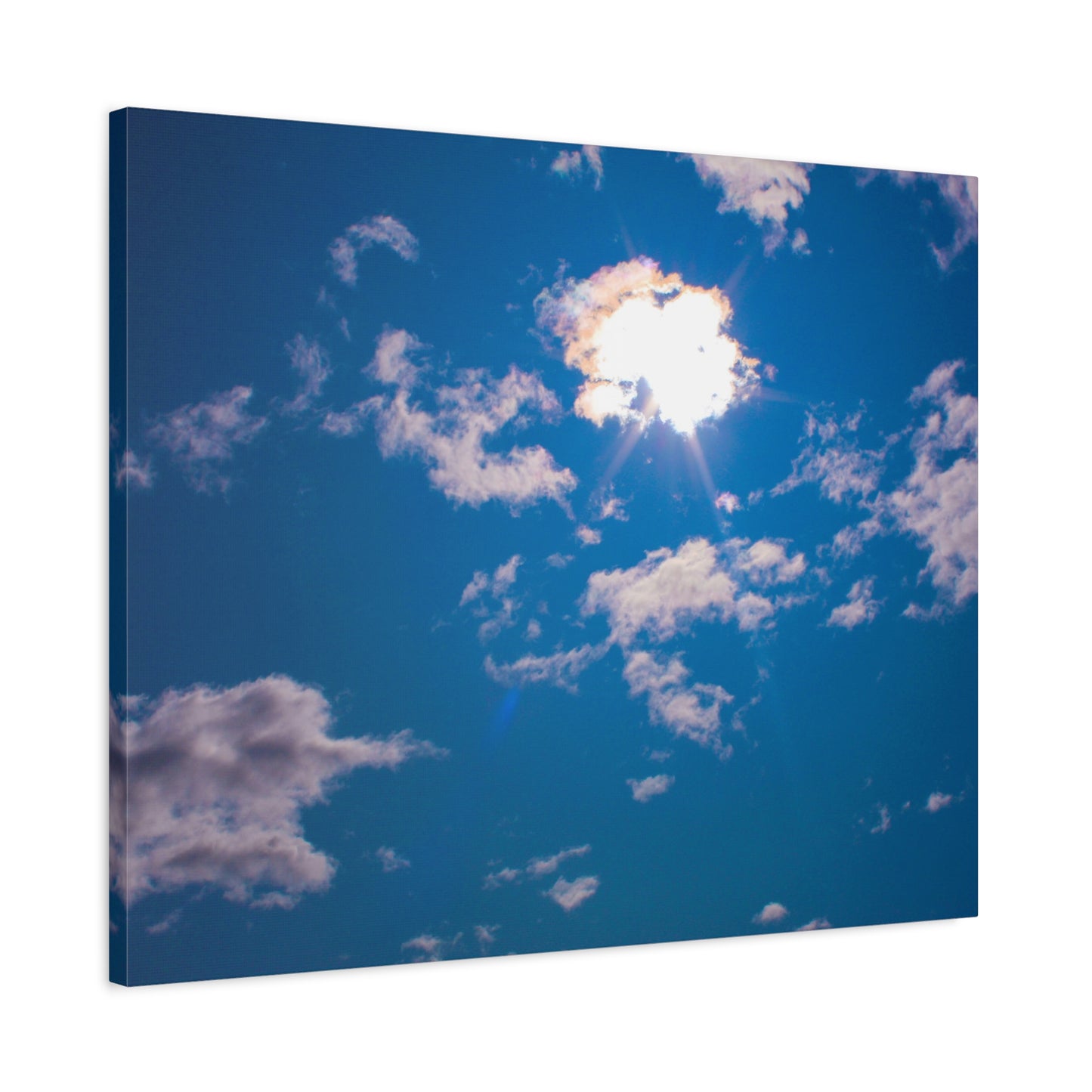 Canvas Wall Art - Blue Sky and Shining Clouds Picture