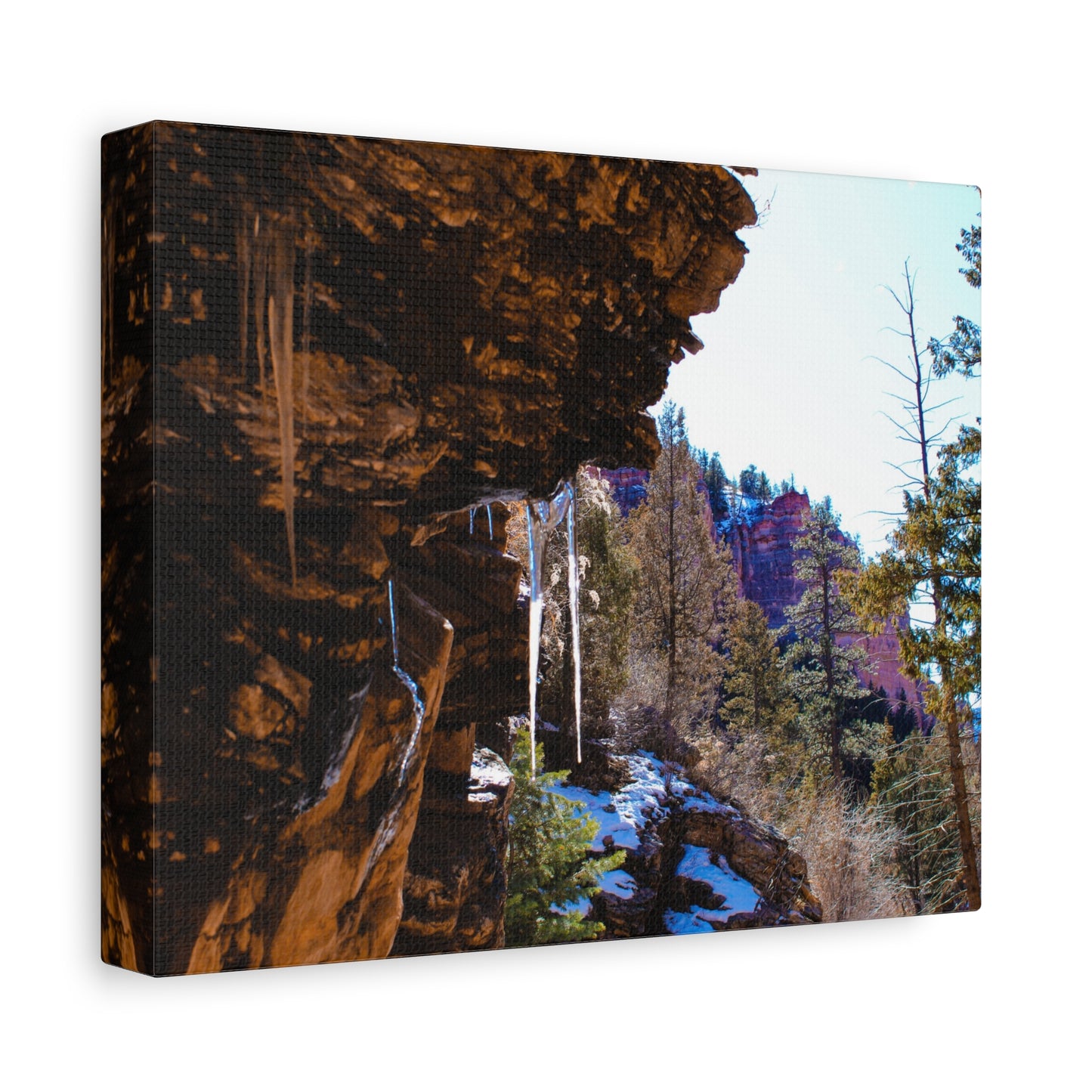 Canvas Wall Art - Mountain Icicles Photography
