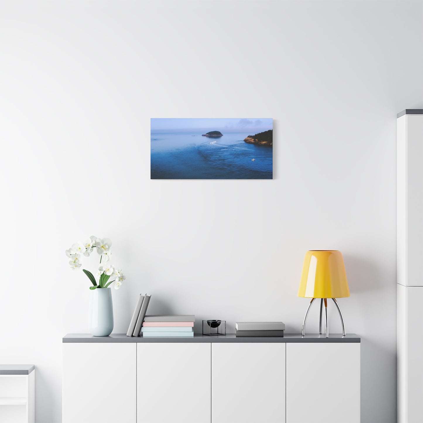 Canvas Print - Distant Island Ocean View Photography
