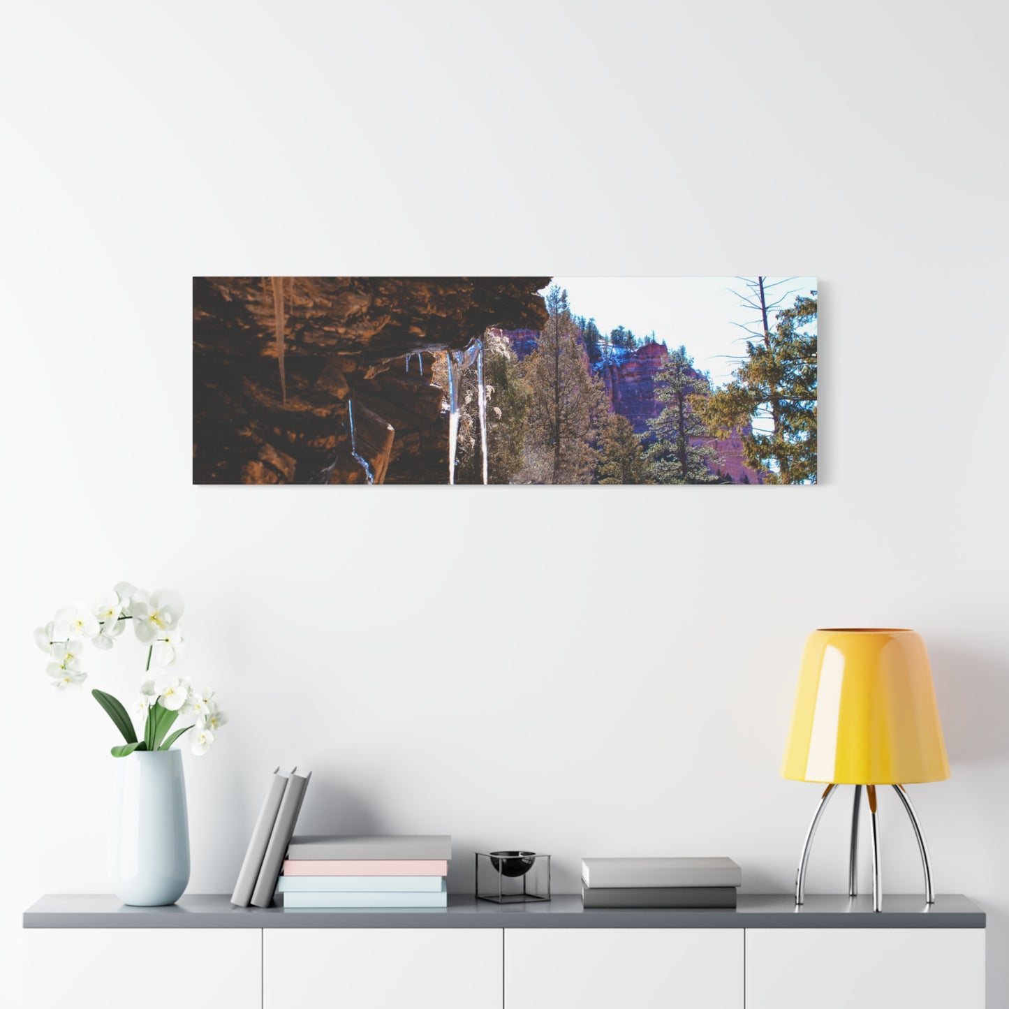 Canvas Wall Art - Mountain Icicles Photography